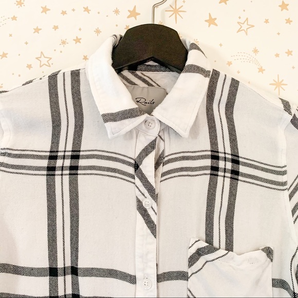 Rails Hunter White Jet Flannel Long Sleeve Shirt - Picture 7 of 16